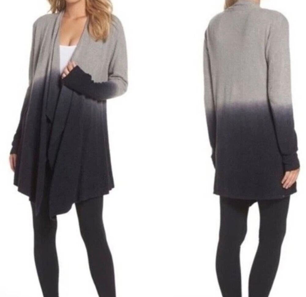Barefoot Dreams Bamboo Chic Lite Ombre Calypso Wrap Draped Cardigan L/XL